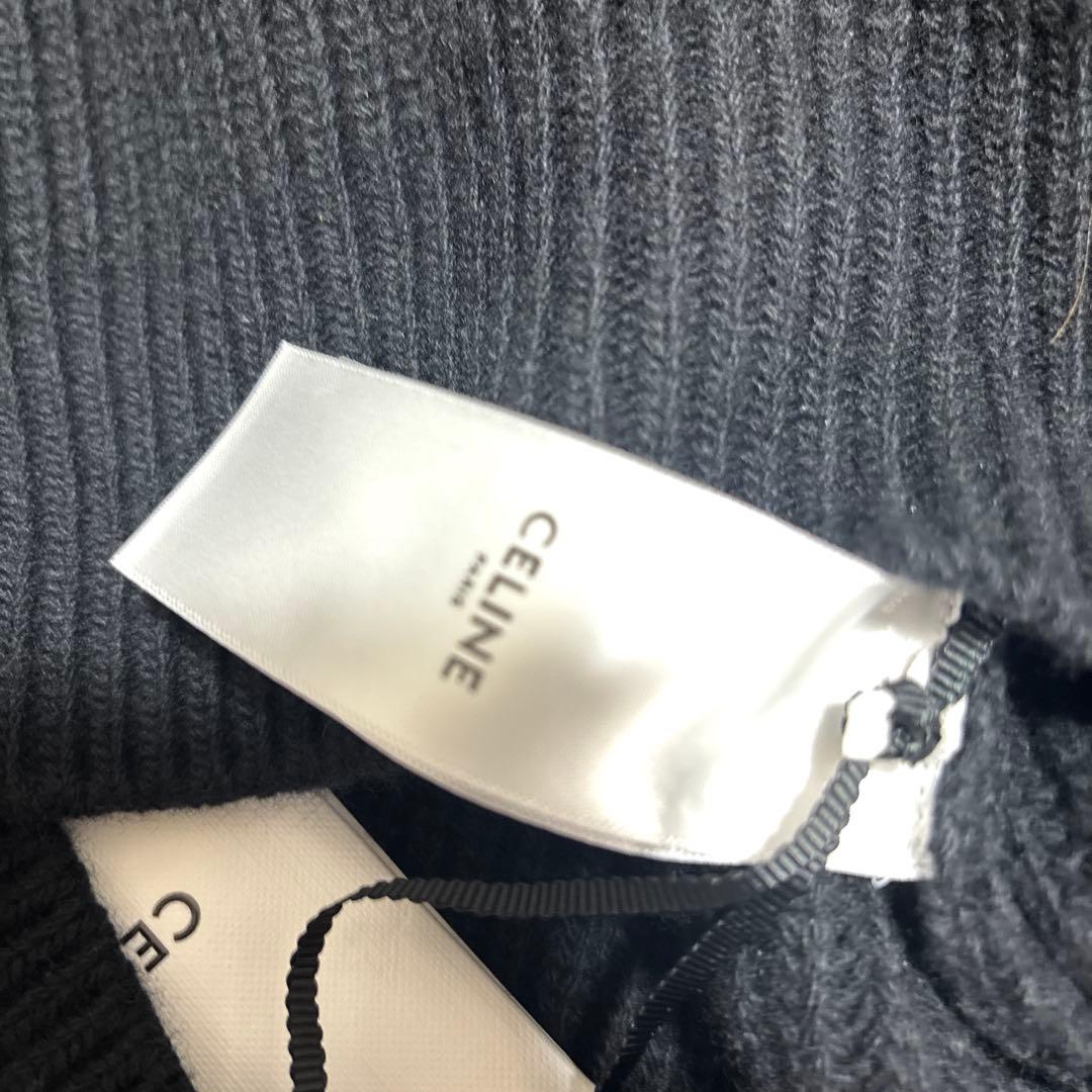 CELINE ブラック ロゴ セーター　M