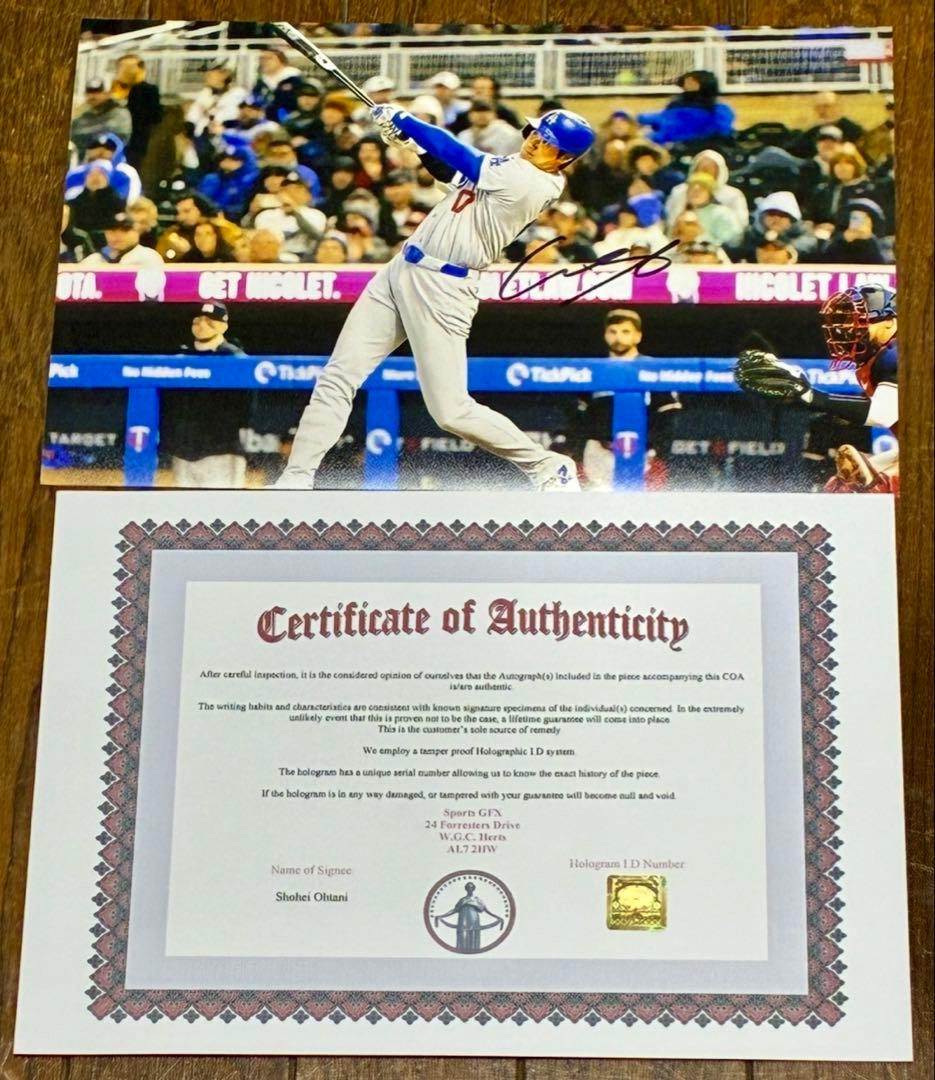週末SALE！新品未使用！大谷翔平　直筆サイン入フォト保証書付