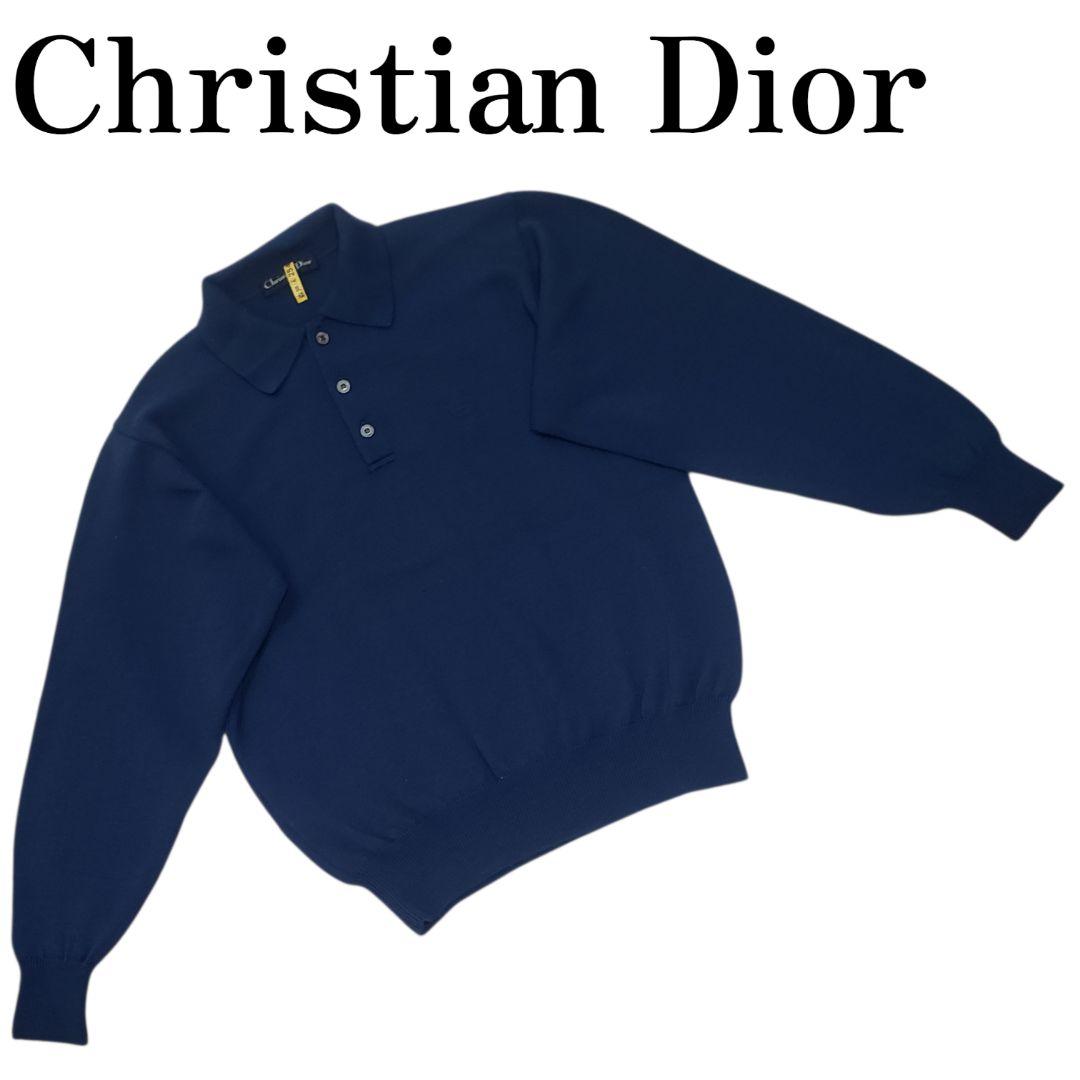 Christian Dior SPORTS　ニットポロシャツ　マーク刺繍　M