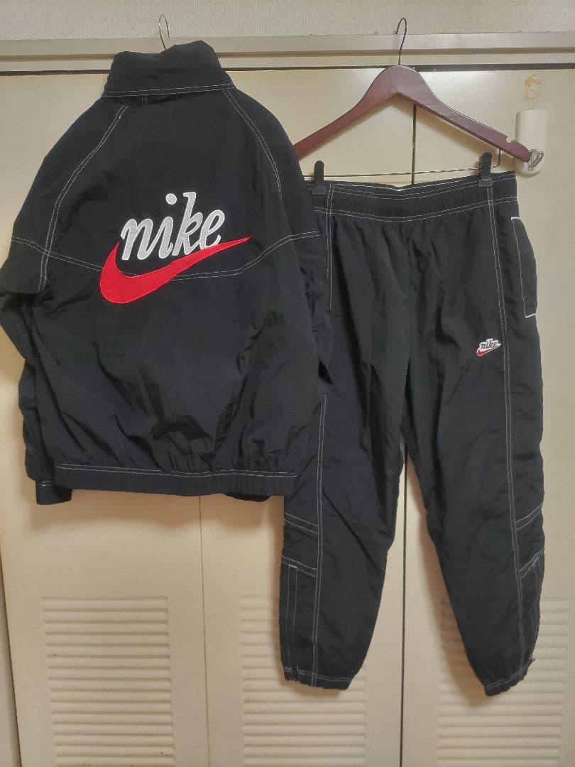 【美品】NIKE ナイキ ナイロンアノラック ハーフジップ セットアップ上下L