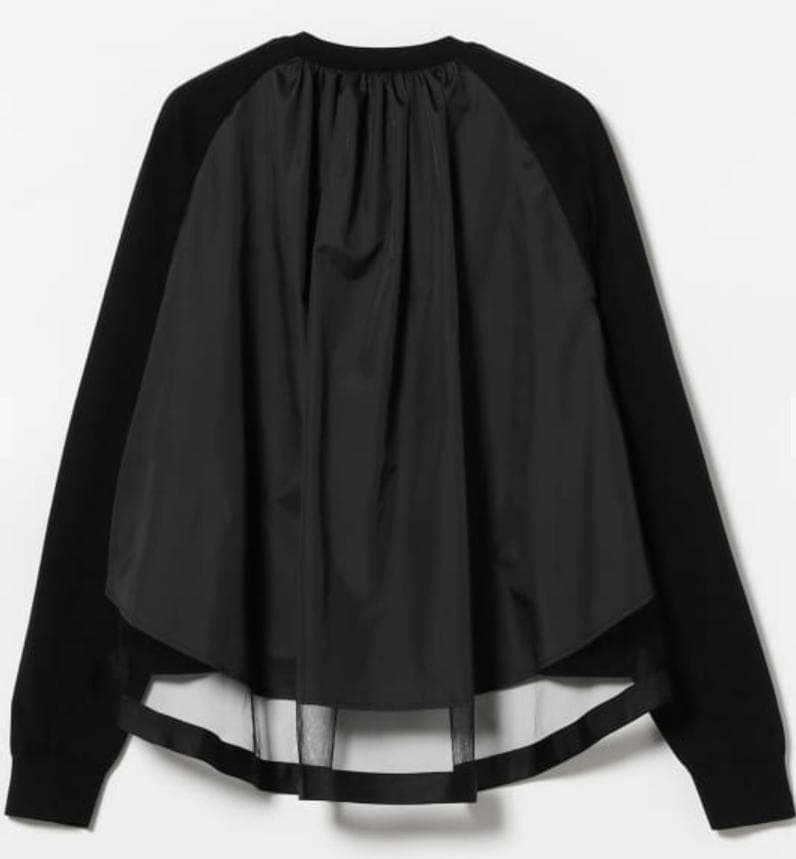 レディース バック タフタ カーディガン