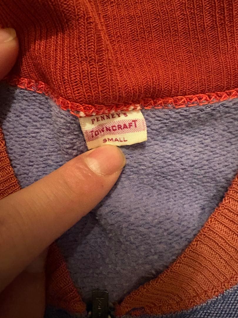 50s TOWNCRAFT ツートンフルジップスウェット