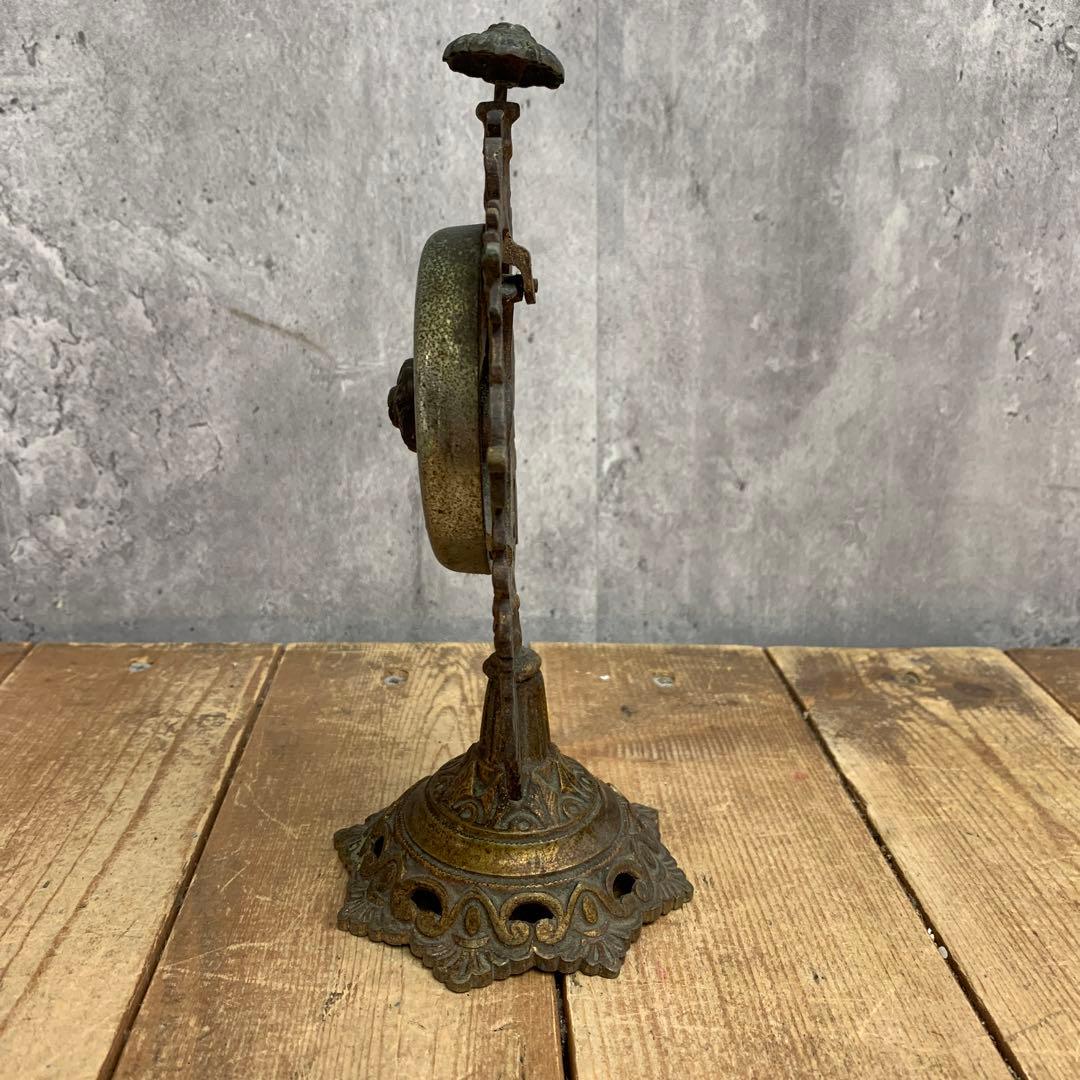 E-4 希少 アンティーク 卓上ベル 呼び鈴 カウンターベル 真鍮製 百合の紋章