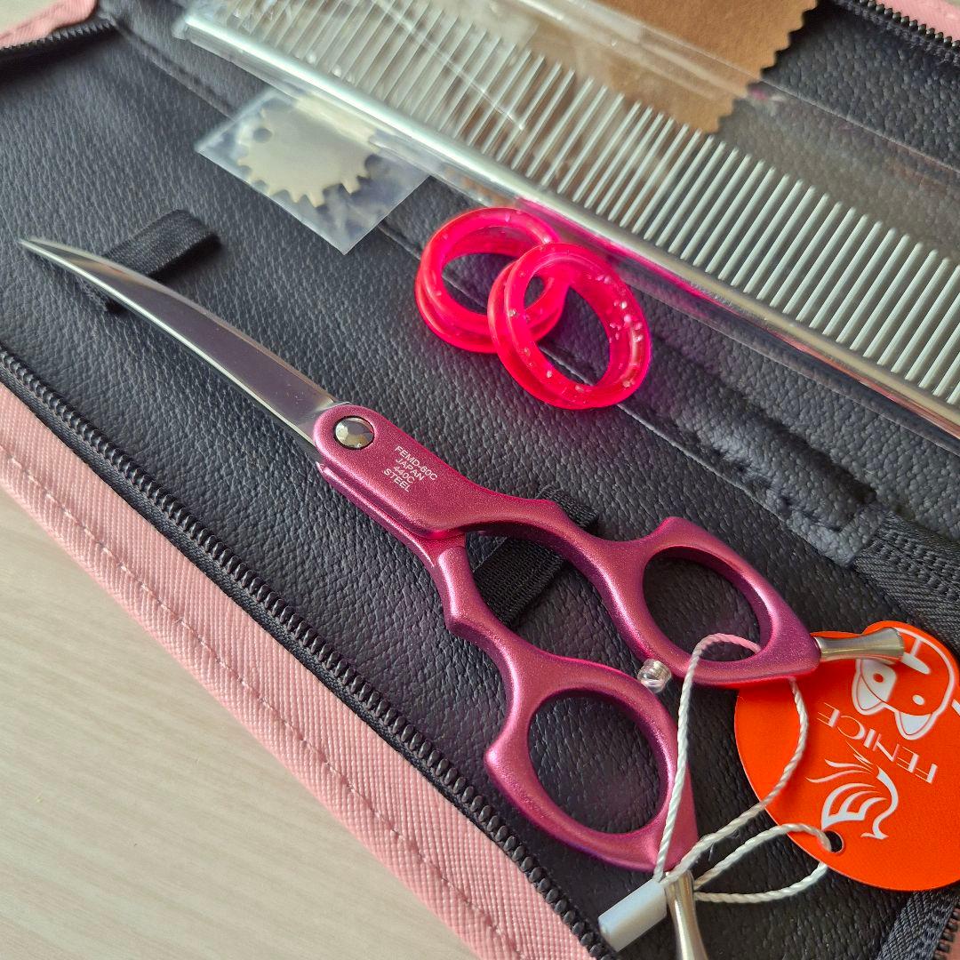 新品★フェニーチェ 6 in★軽量アルミ カーブシザー★軽量トリミングシザー