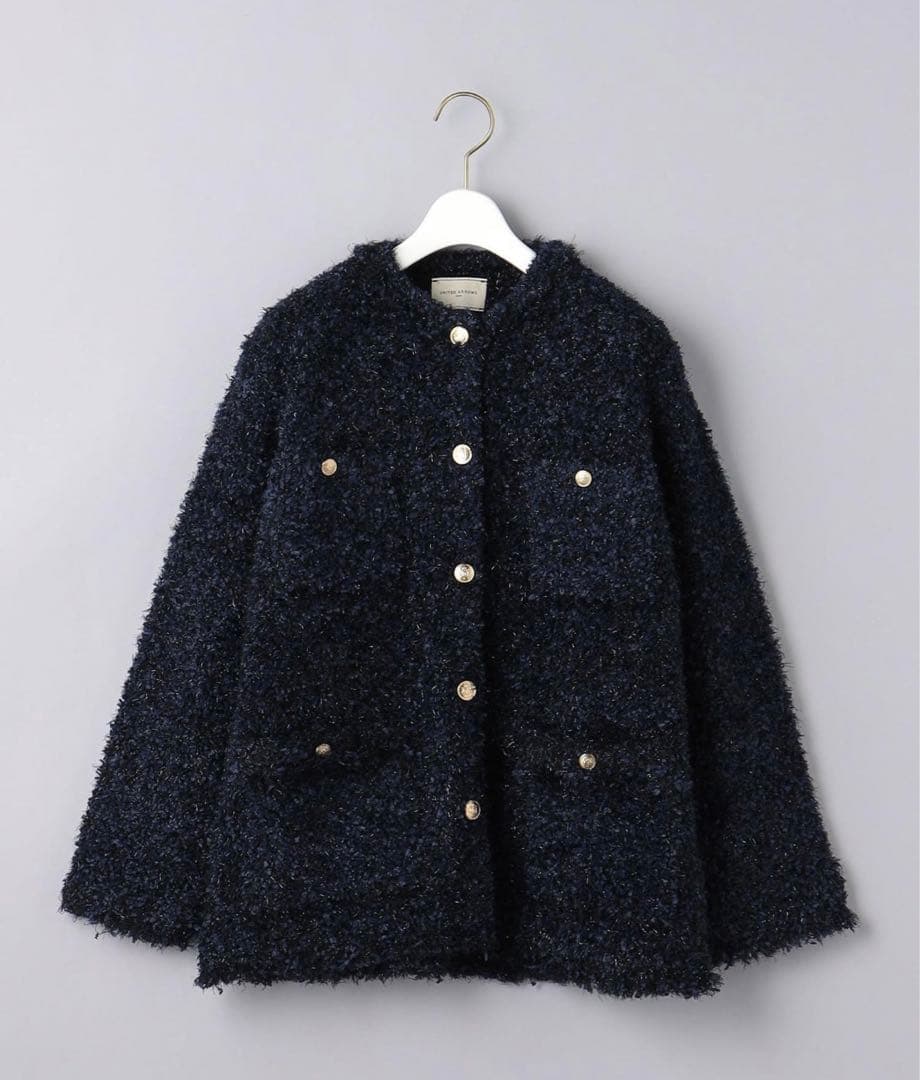 UNITED ARROWS ツイード　メタルボタン　カーディガン