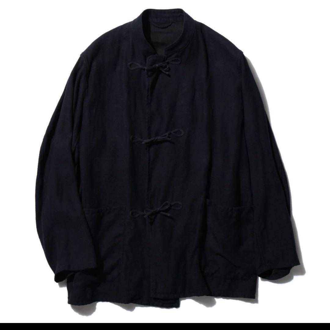 comoli 18ssリネン起毛スタンドカラージャケット