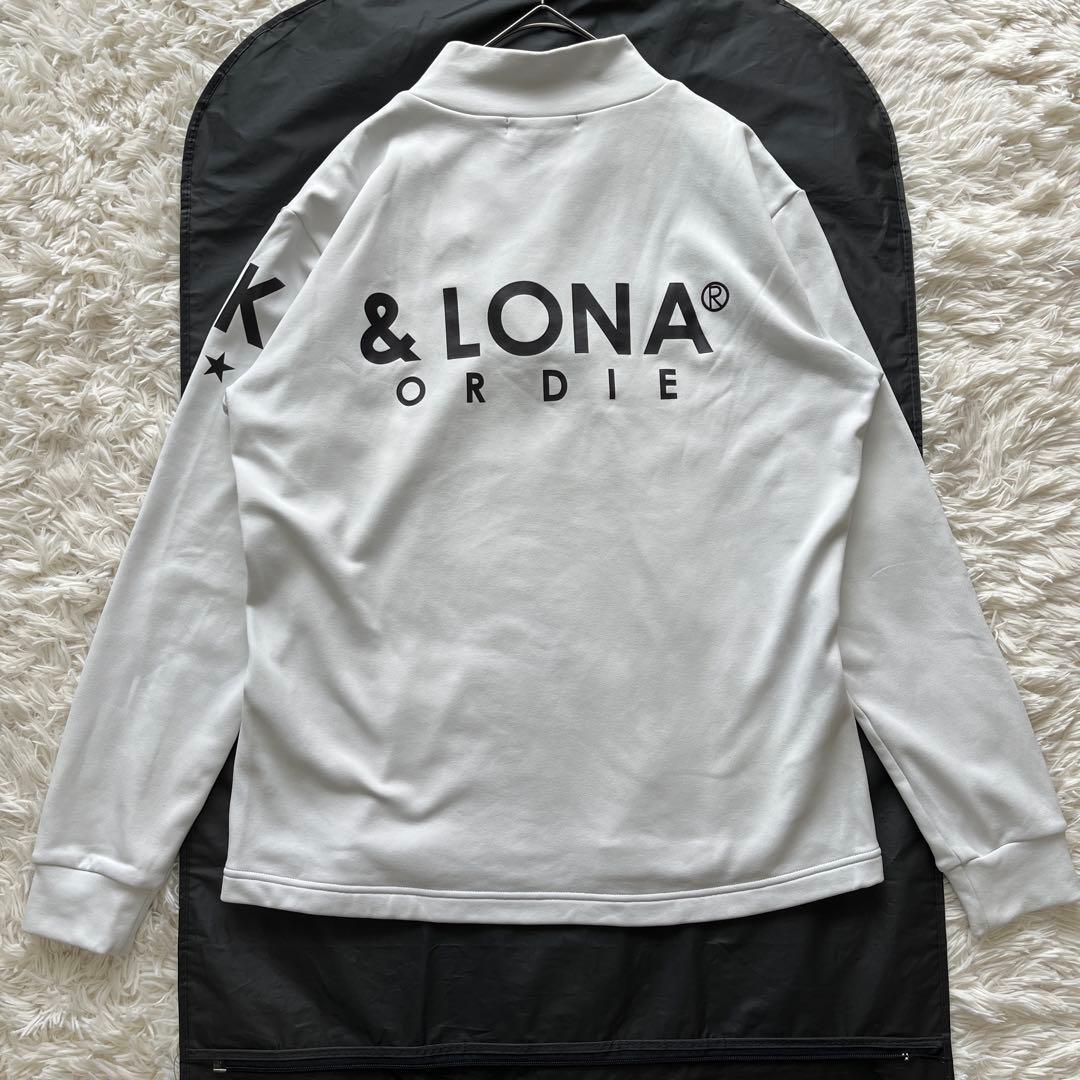 マークアンドロナ　近年　ハーフジップ スウェット　裏起毛　ロゴ　L