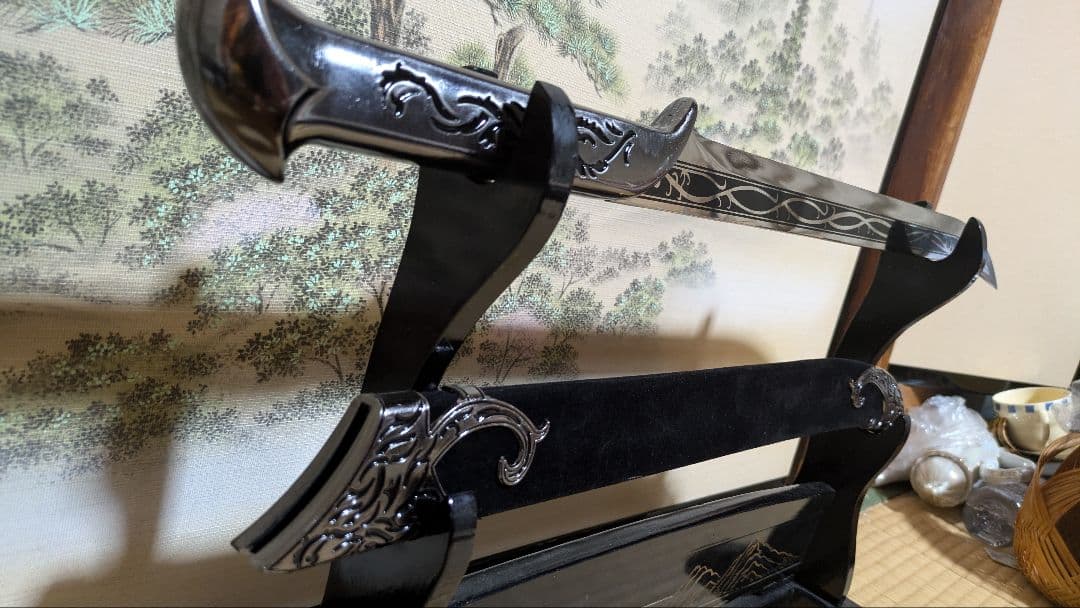 【値下げ】金属製 模造刀 西洋剣 エルフソード ステンレス