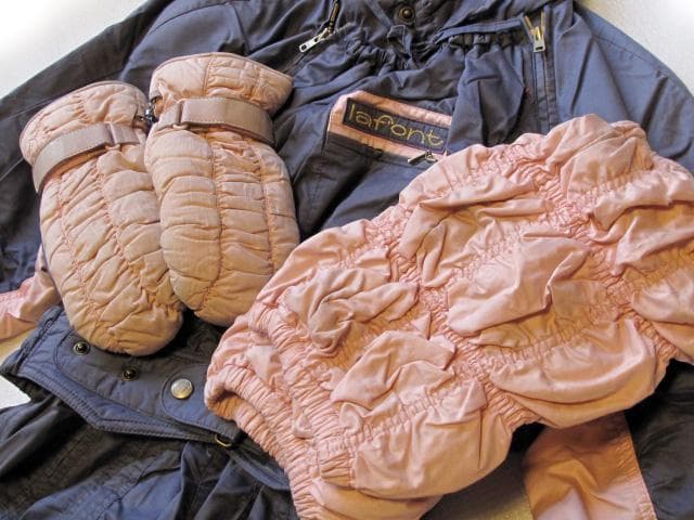 '80s ヴィンテージ フェニックス lafont スキーウェア 黒/ピンク