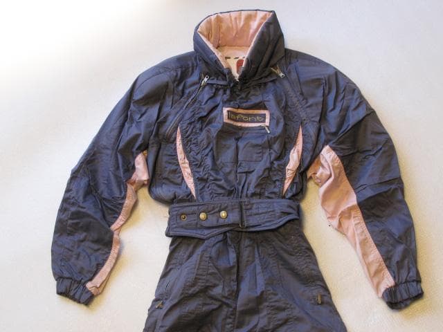 '80s ヴィンテージ フェニックス lafont スキーウェア 黒/ピンク