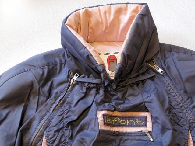 '80s ヴィンテージ フェニックス lafont スキーウェア 黒/ピンク