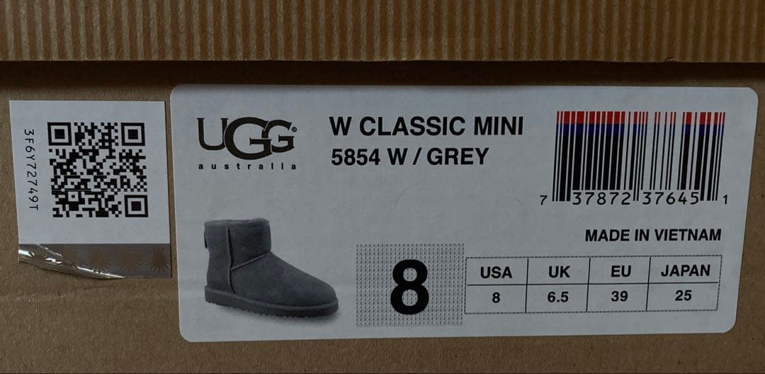 UGG サイズ8 CLASSIC MINI グレー