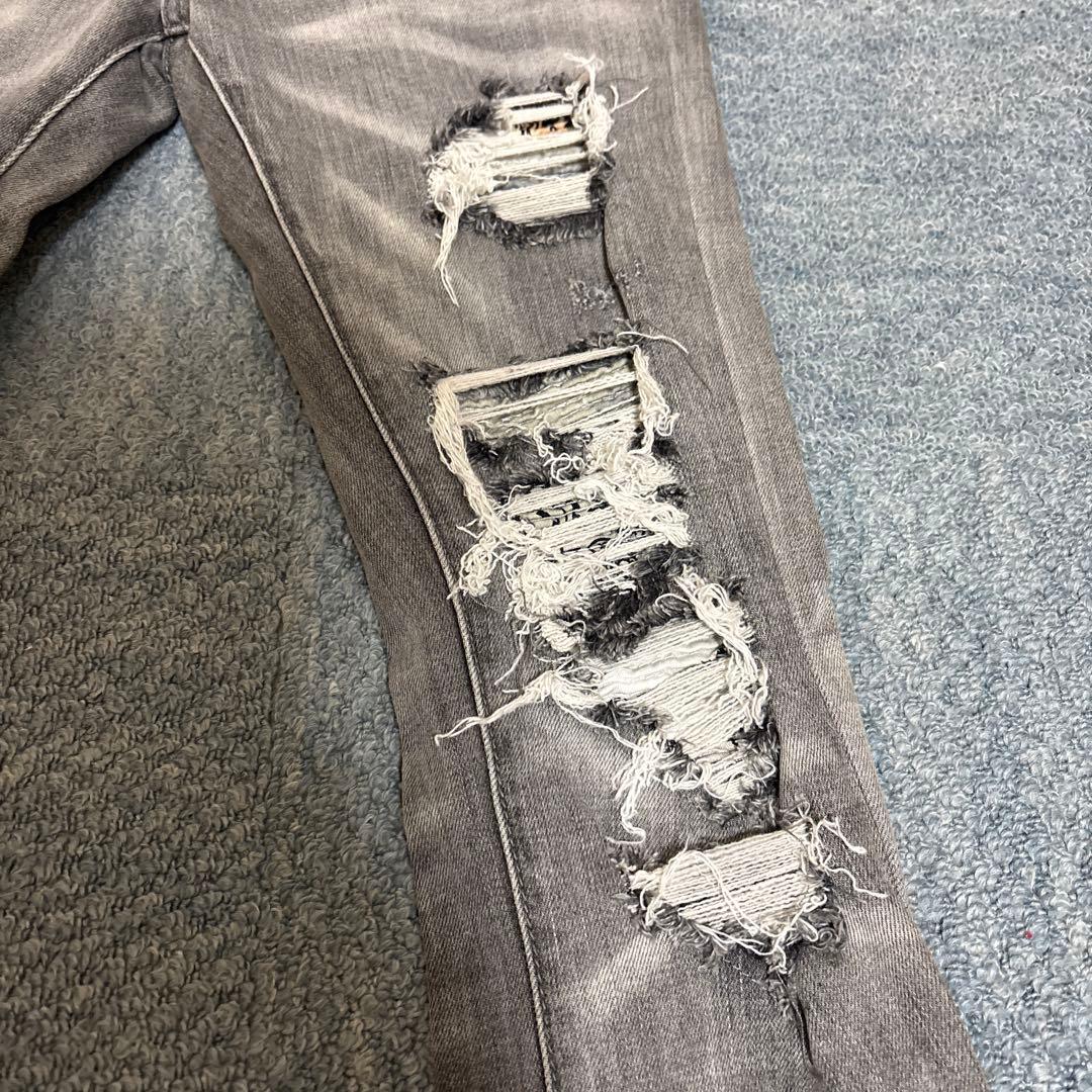 mnml ダメージスキニーデニム 29 グレー 希少