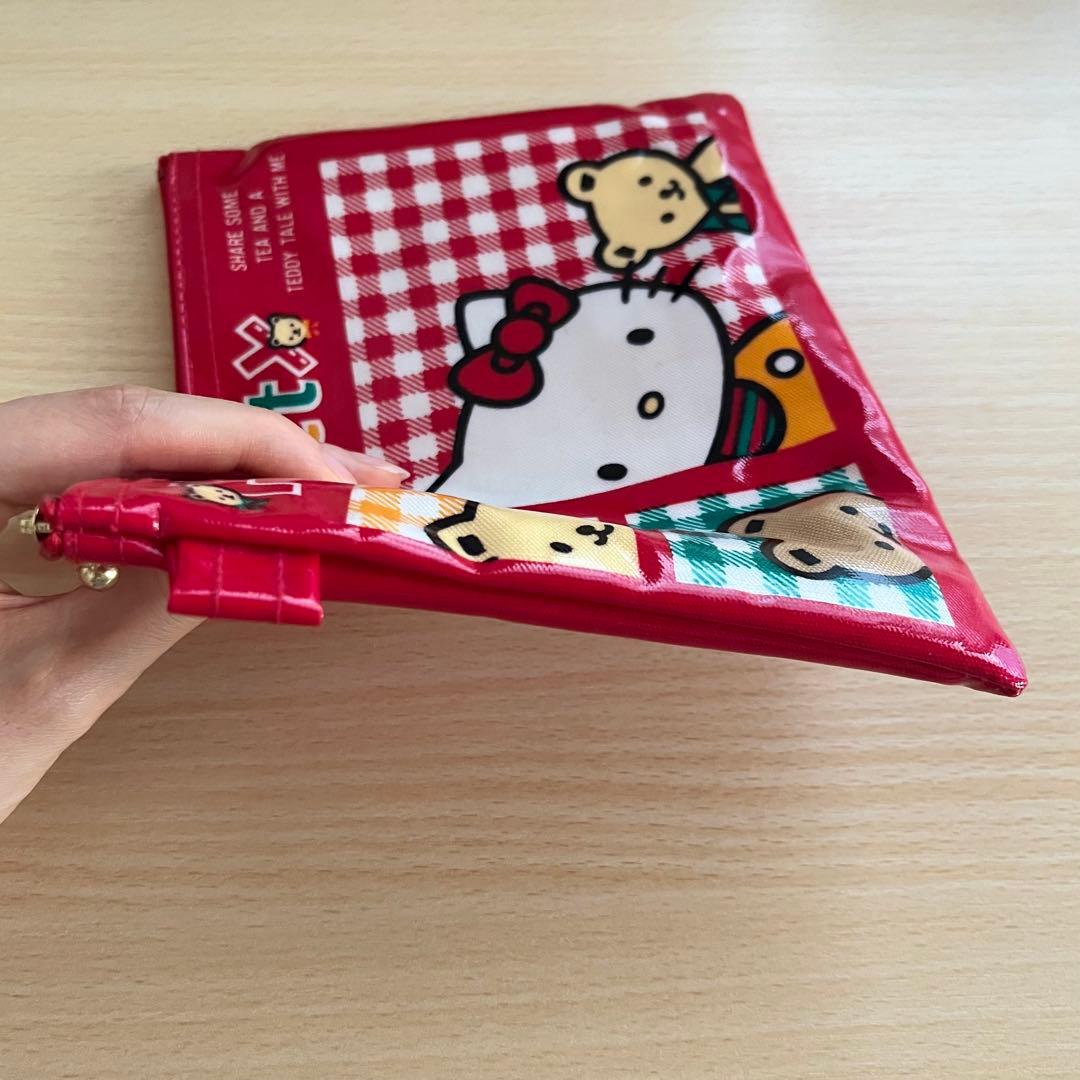 【超激レア！】平成レトロ！1997年 ハローキティ ポーチ　ケース　赤