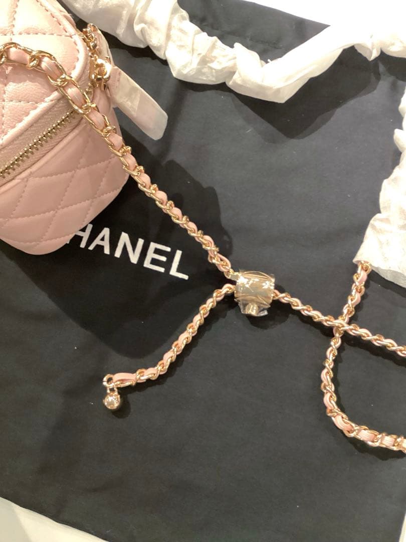 CHANEL パールハンドルバニティチェーンショルダーピンク　ノベルティ