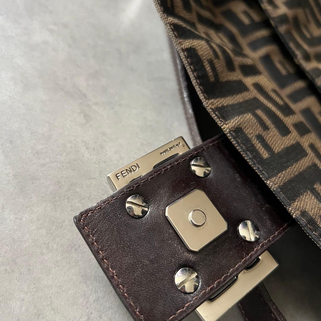 【美品】 フェンディ FENDI ズッカ マンマバケット バッグ ワンショルダー