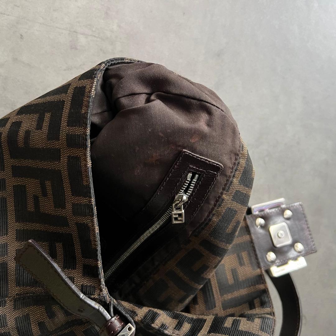 【美品】 フェンディ FENDI ズッカ マンマバケット バッグ ワンショルダー