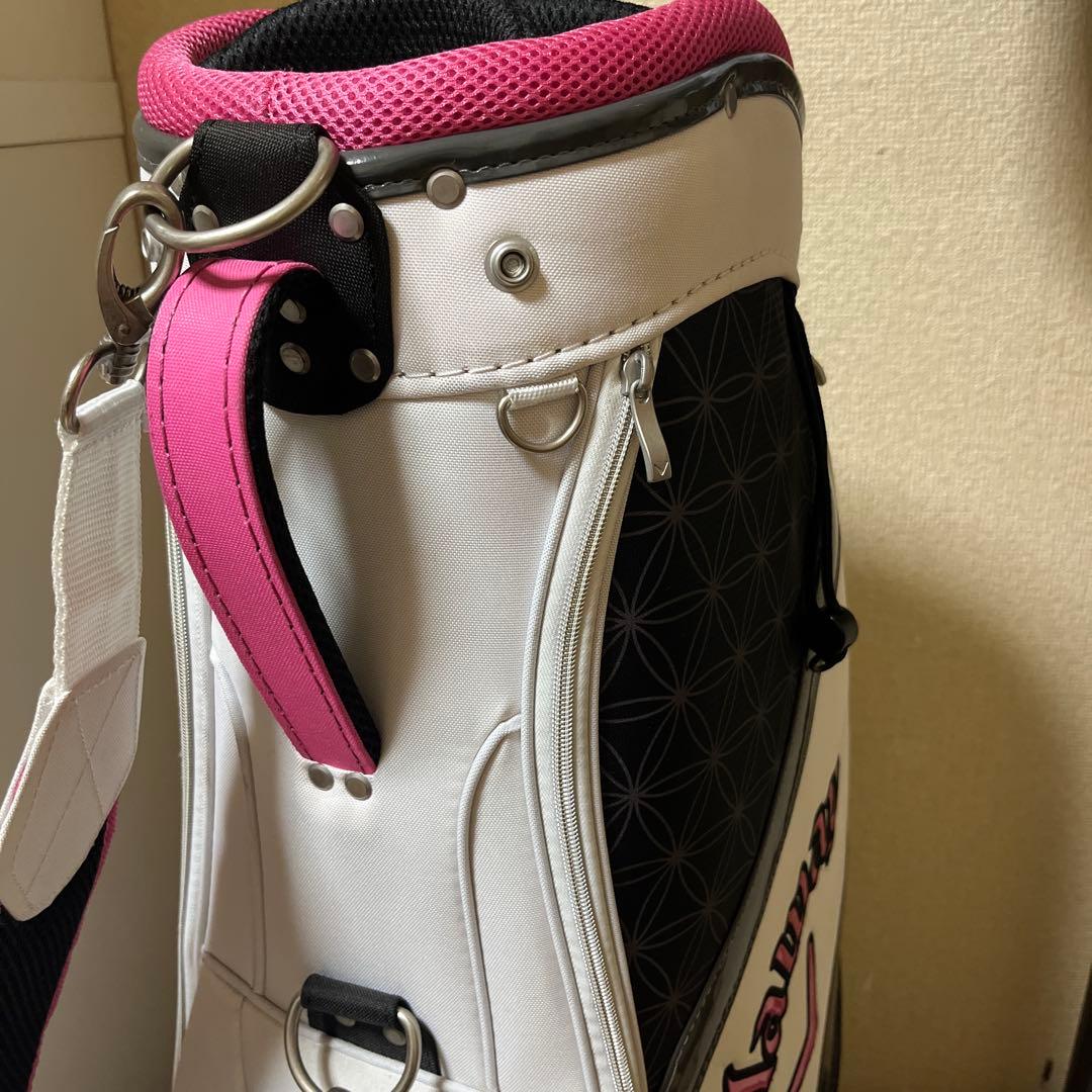 キャロウェイ ソレイユ レディース用 キャディバッグ ホワイト×ピンク