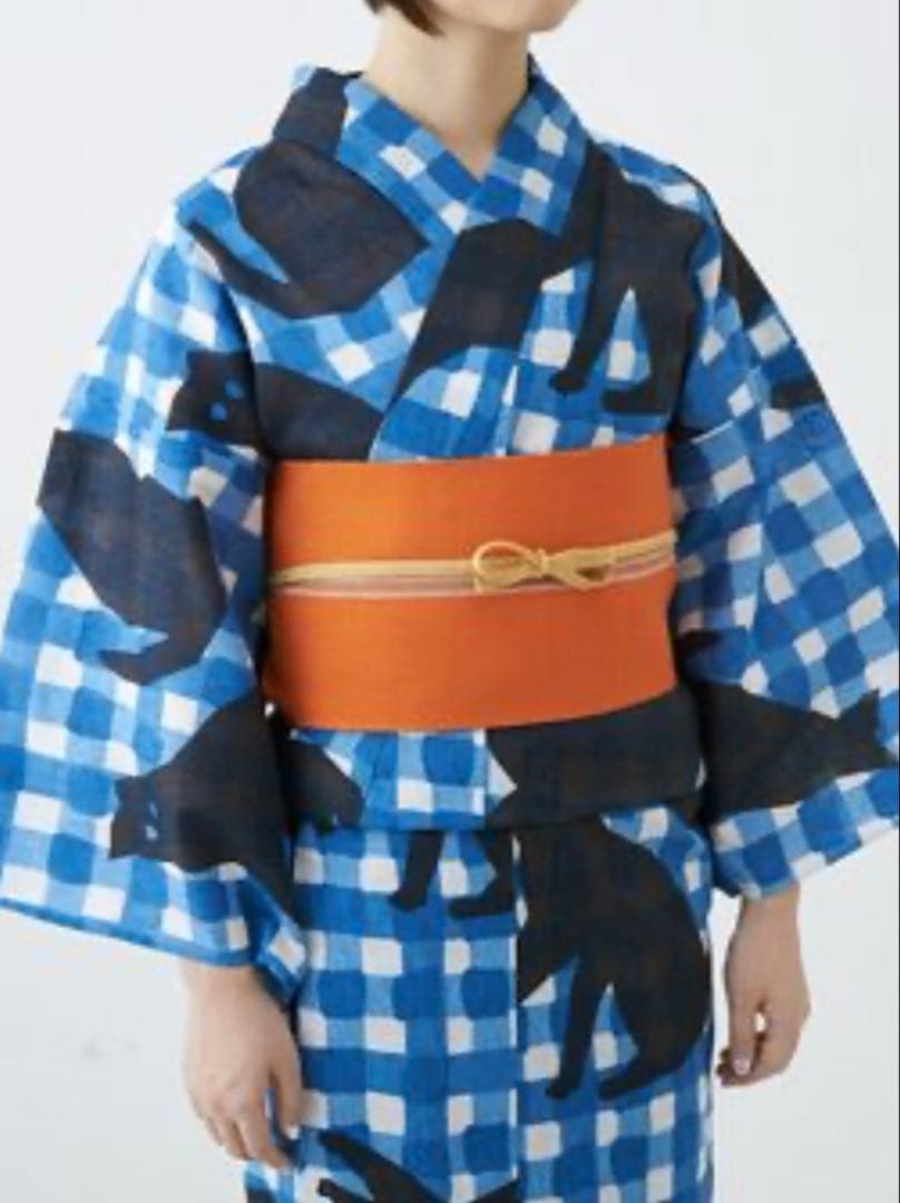 DOUBLE MAISON 浴衣　猫　浴衣クリーニング済