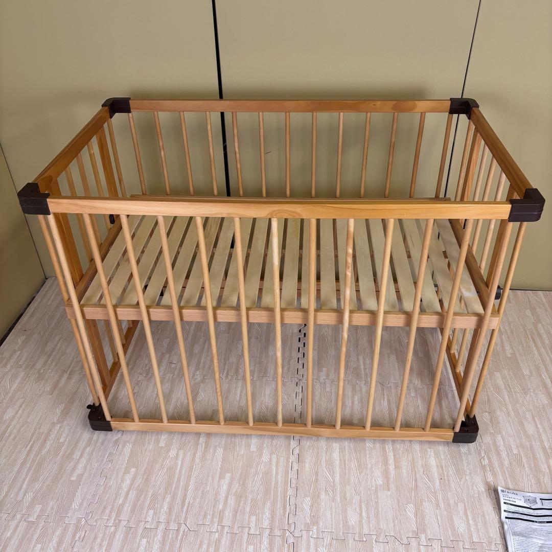 ☆除菌清掃済☆　ファルスカ　ベッドサイドベッド03　ラージ　ナチュラル　ベルト付