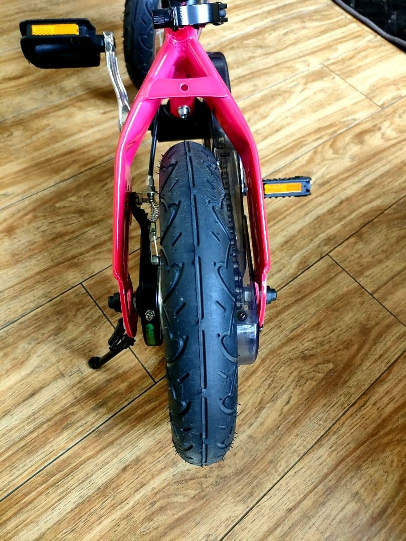 【極美品】へんしんバイク ピンク バランスバイク12インチスタンド付