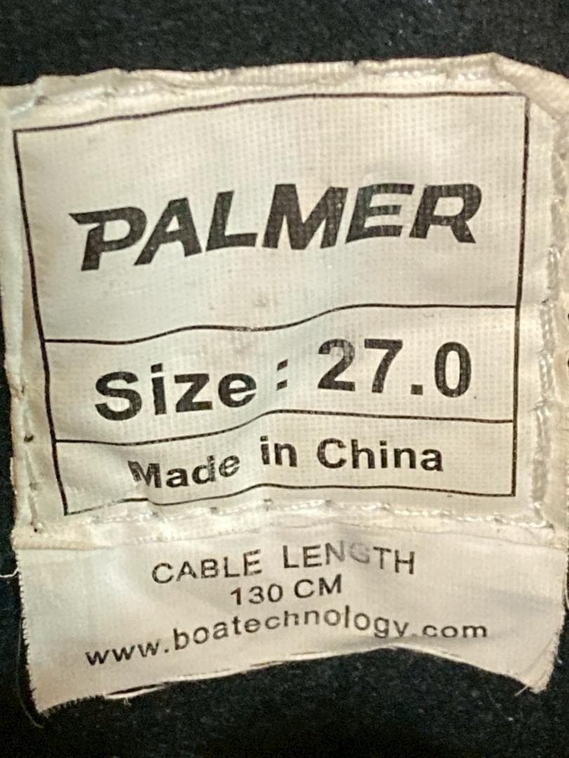 ◆PALMER パーマー スノーボードブーツ スノボブーツ 27cm 黒 BOA