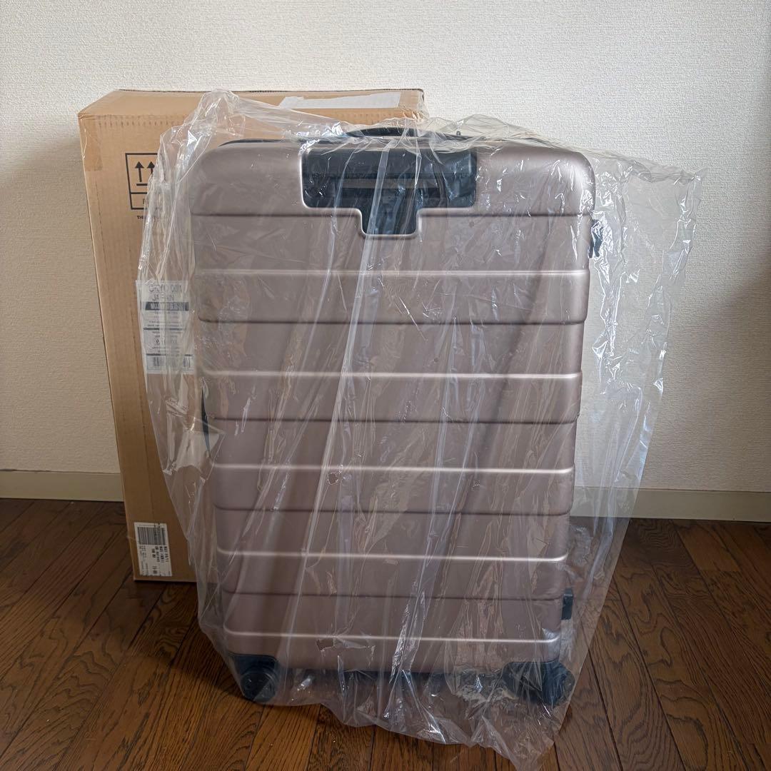 【無印】バーを自由に調節できる　ハードキャリーケース（７５Ｌ）ベージュ