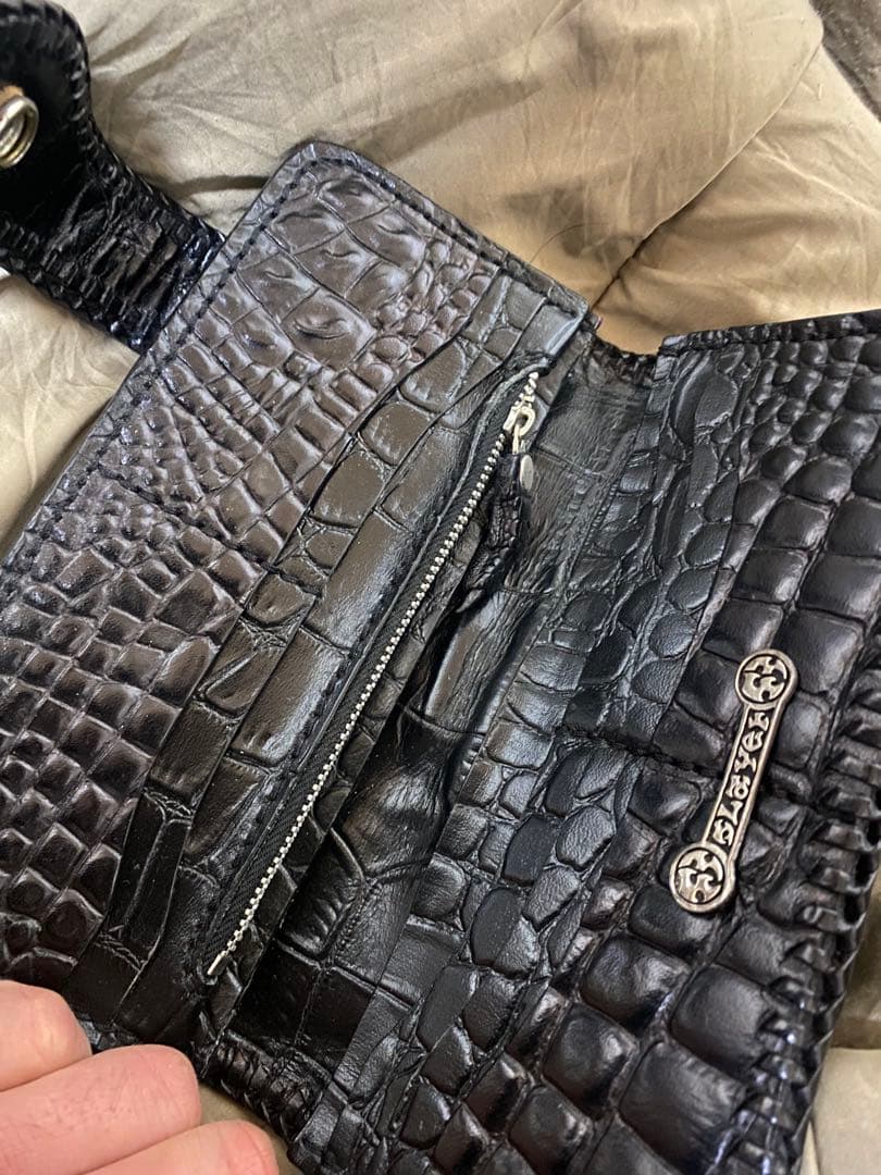 メンズ長財布スカル