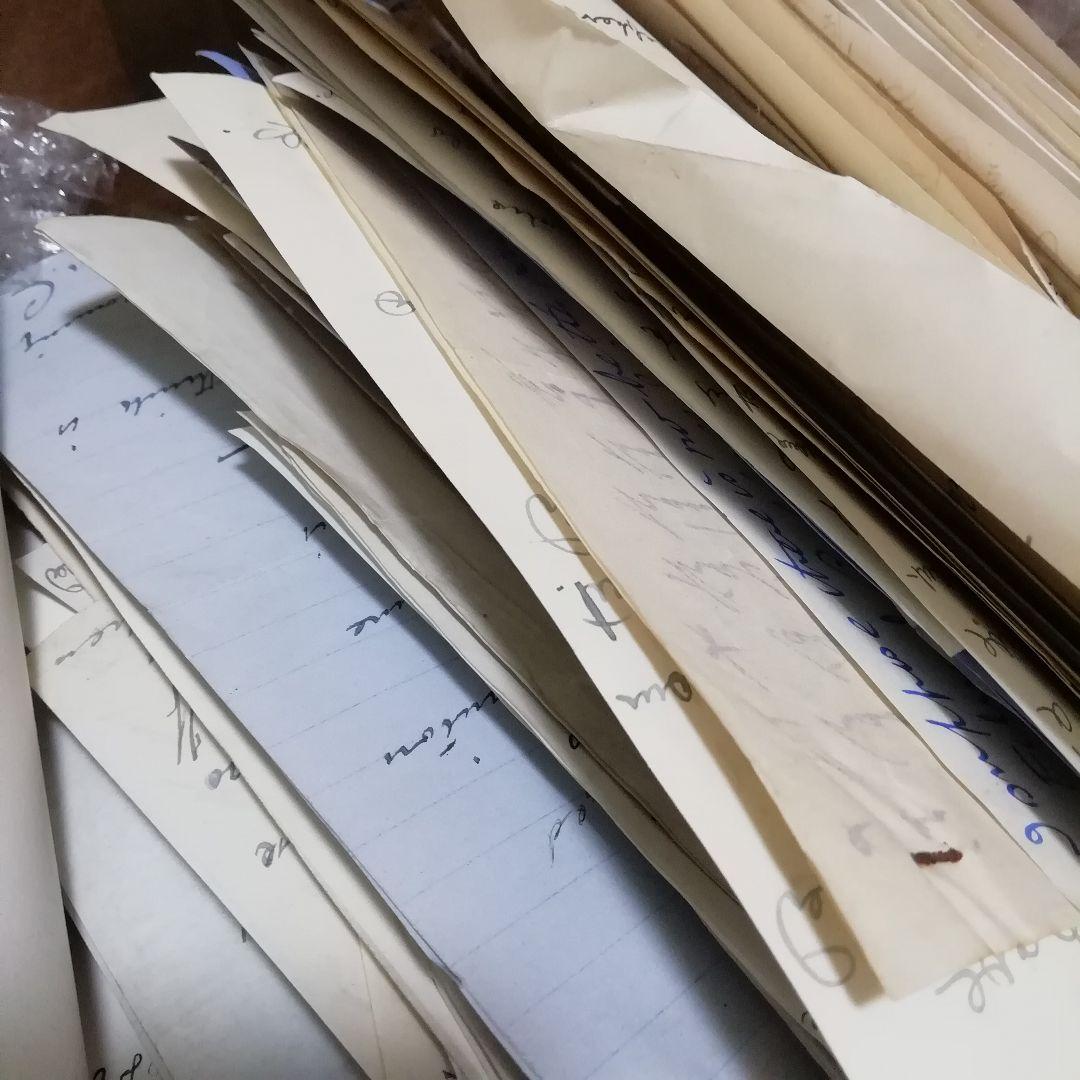 約1kg☆イギリスのアンティークペーパー　蚤の市　書類　ヴィンテージ　海外紙モノ