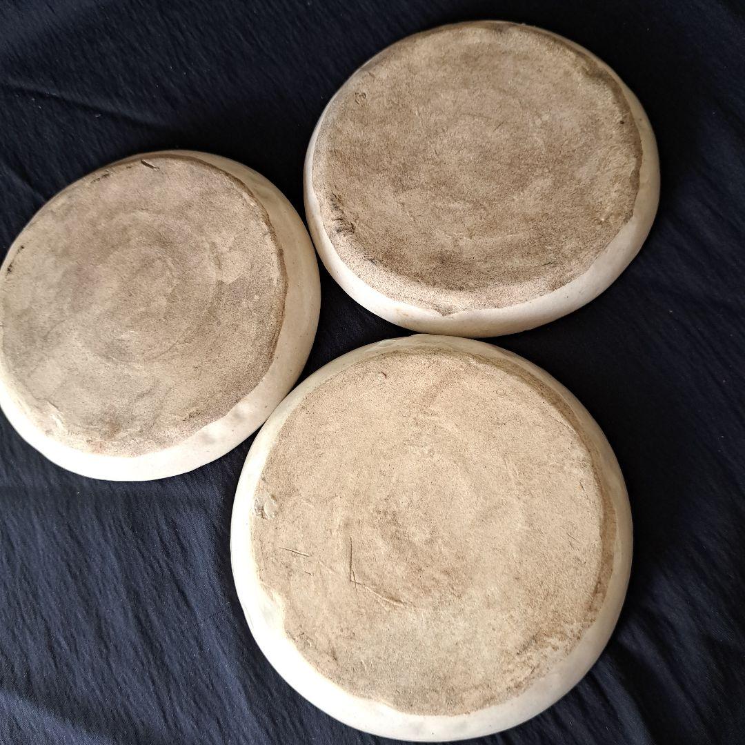 「柔らかい感触 志野」鯛に小槌絵 美濃皿 3客セット 骨董アンティーク