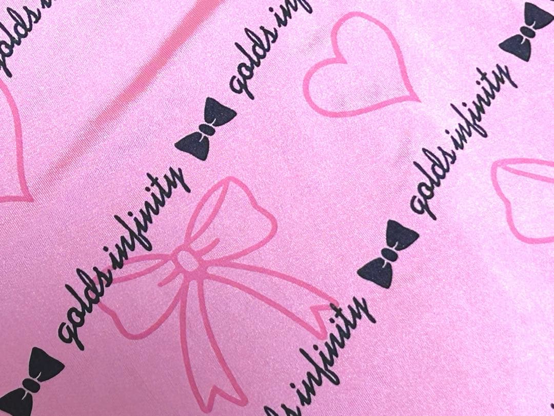 GOLDS×日菜あこコラボ♡オリジナルロゴハートリボン柄♡ゆるピタ♡キャミワンピ