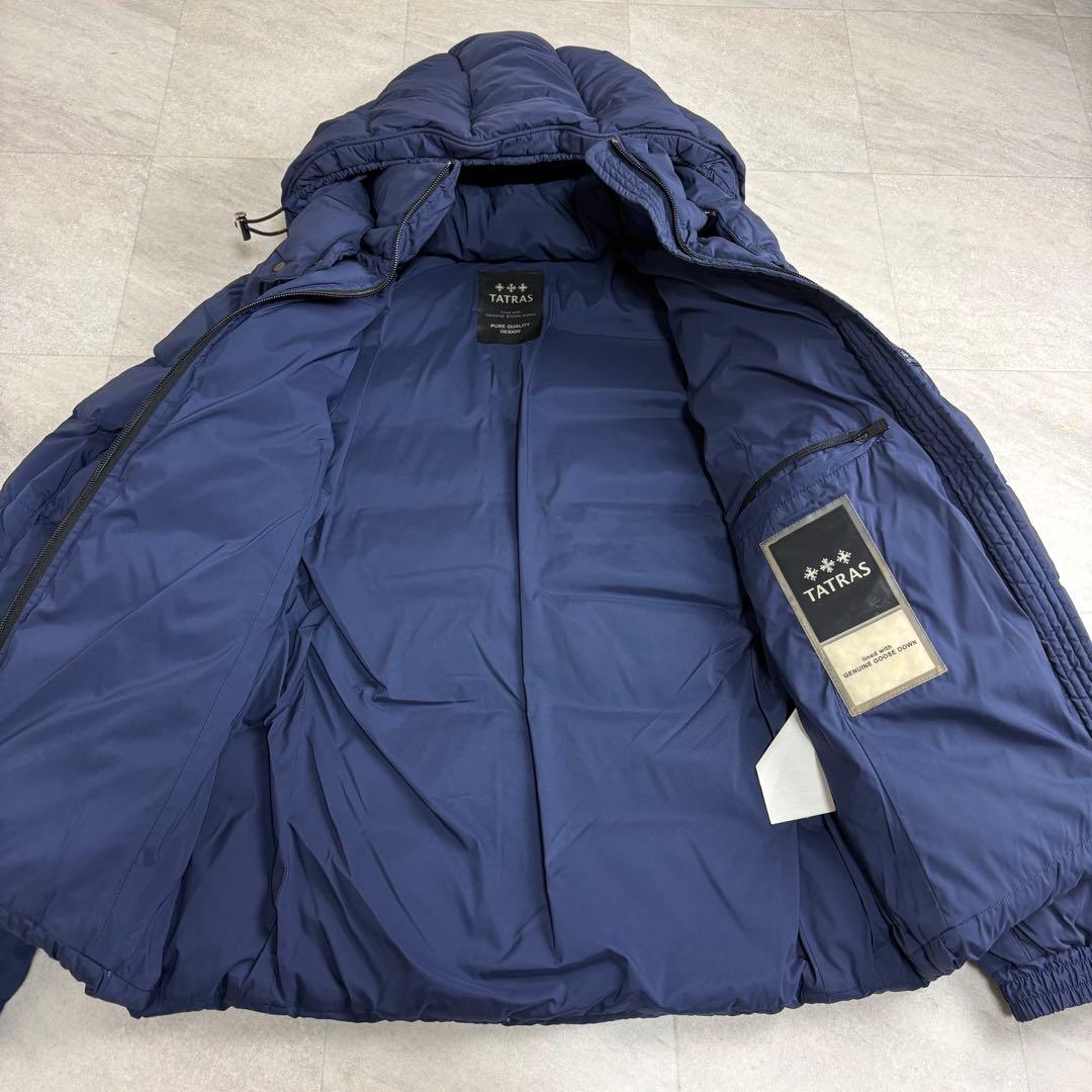 タトラス ボルボレ ダウンジャケット 2way アームロゴ ネイビー M
