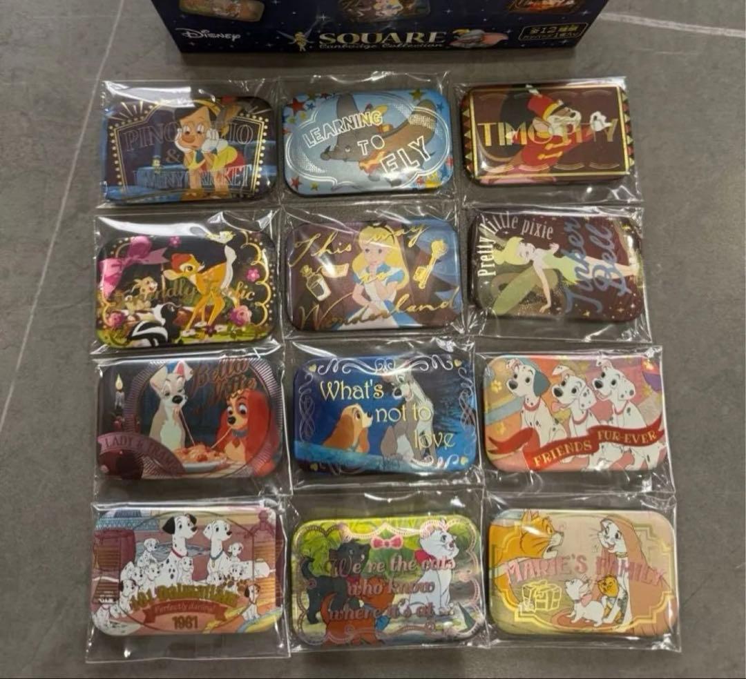 ディズニースクエアカンバッジコレクション 12個コンプリート