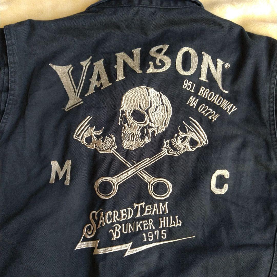 バンソン ツナギ XL 刺繍 ブラック 黒 バイカー バイク