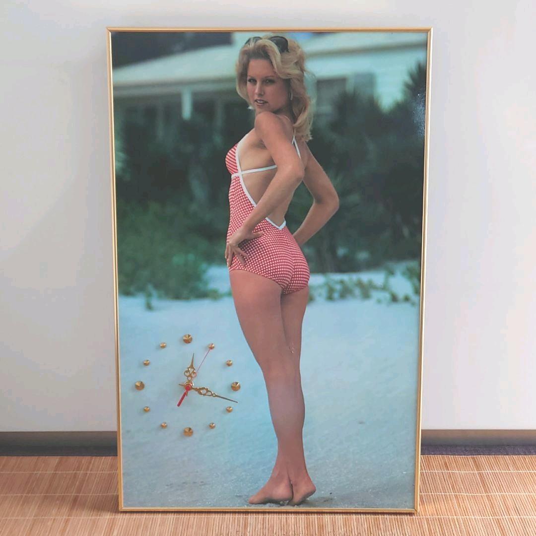 1970年代　プロゴルファー　ローラーボー　水着　パネル時計