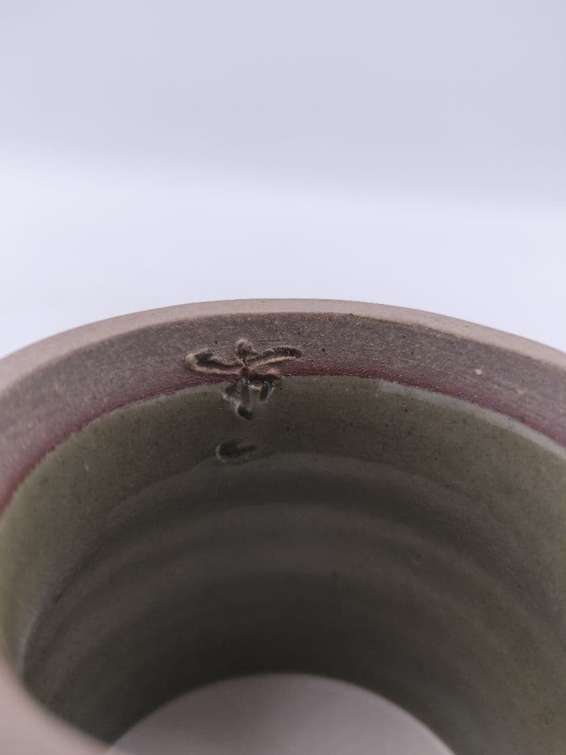 c803【新品・未使用】蓋置 虫明焼 竹 黒井一楽 木箱 茶道具