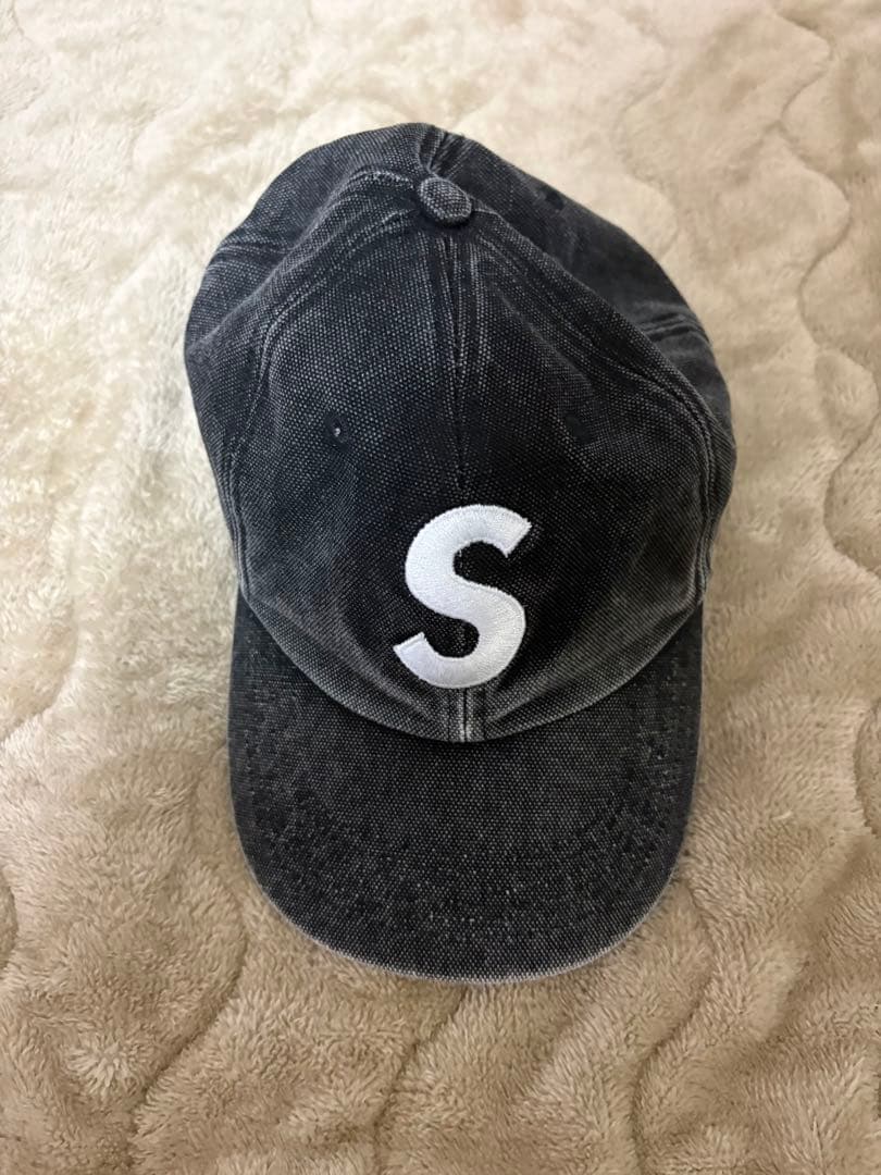 SUPREME Pigment S Logo 6-Panel キャップ 黒