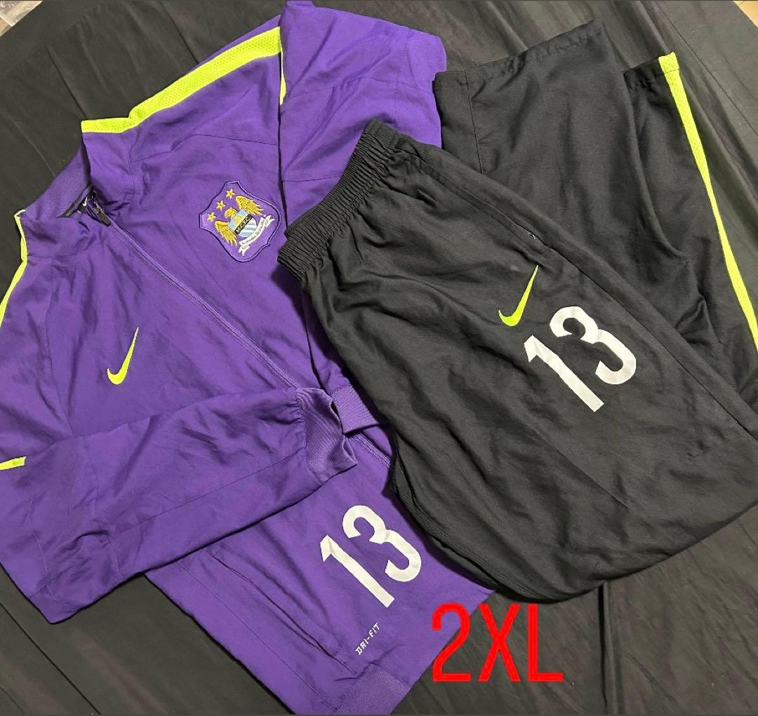 【希少2XL】マンチェスター・シティ トラックスーツセットアップ パープル