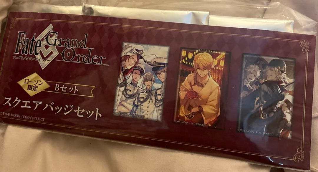 FGO ローソン　スクエア缶バッジ　Ｂセット　ギルガメッシュ