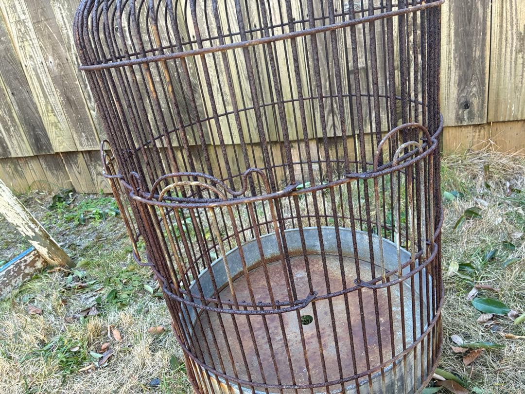 インダストリアル　ヴィンテージ　シャビー　鳥籠　鳥カゴ　店舗什器　アイアン　鉄