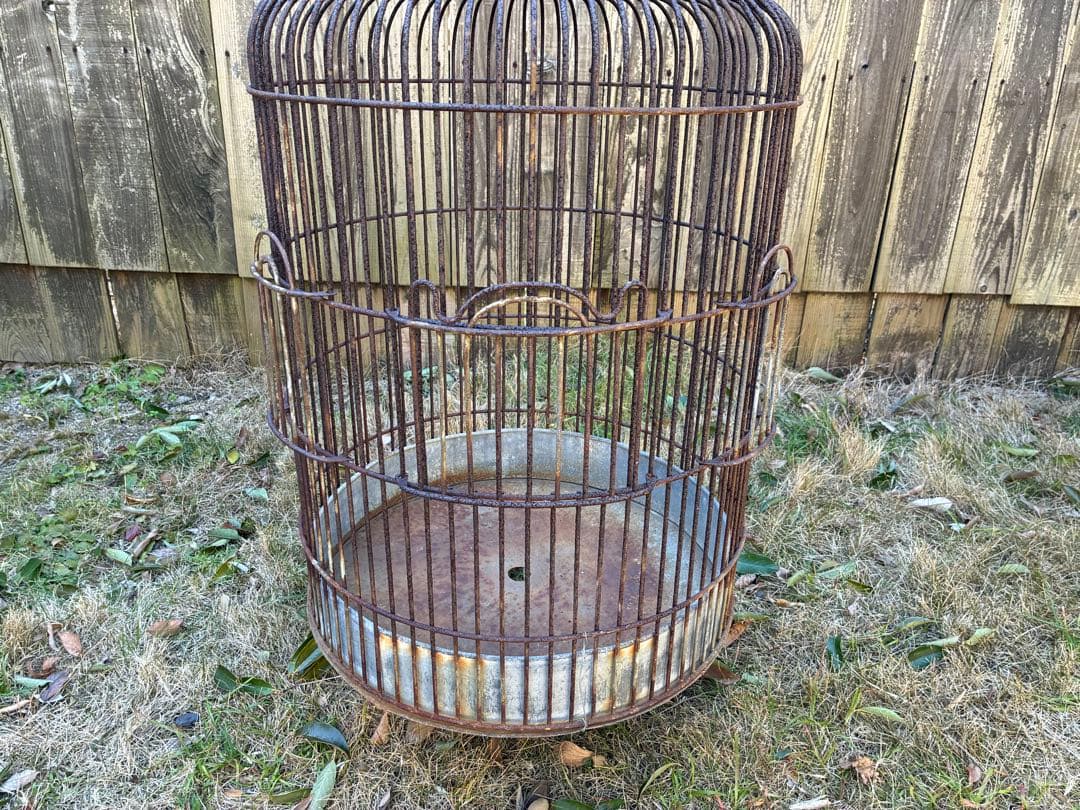 インダストリアル　ヴィンテージ　シャビー　鳥籠　鳥カゴ　店舗什器　アイアン　鉄