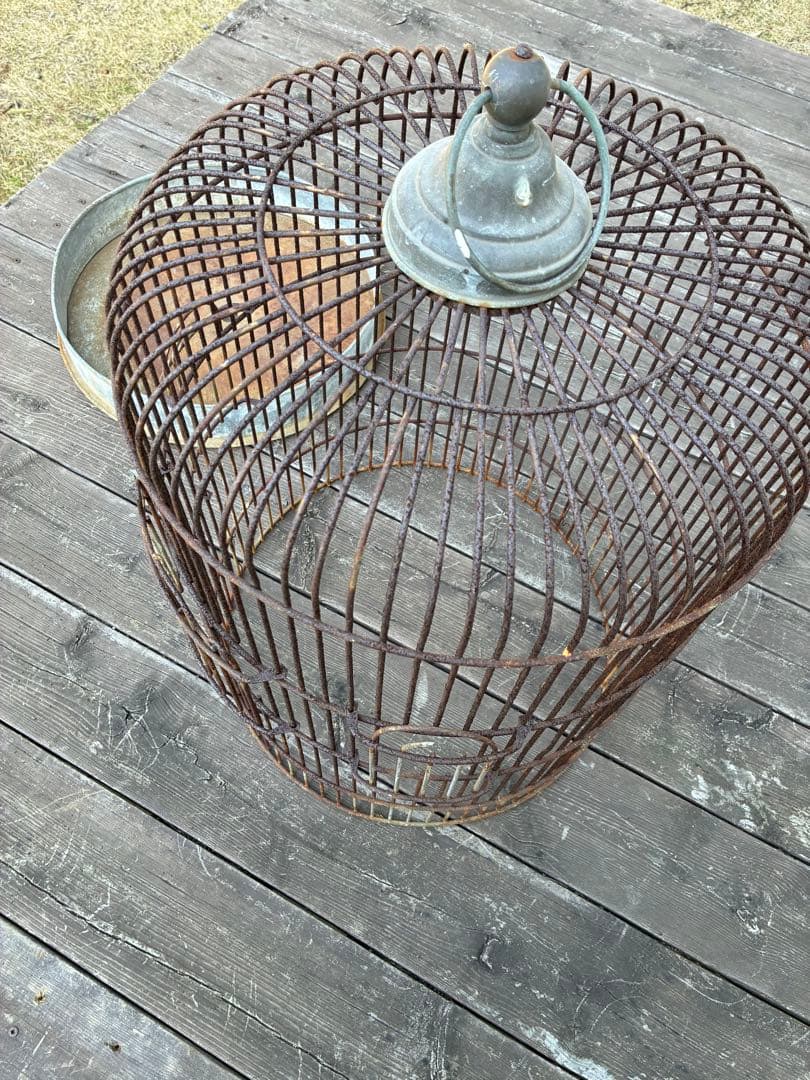 インダストリアル　ヴィンテージ　シャビー　鳥籠　鳥カゴ　店舗什器　アイアン　鉄