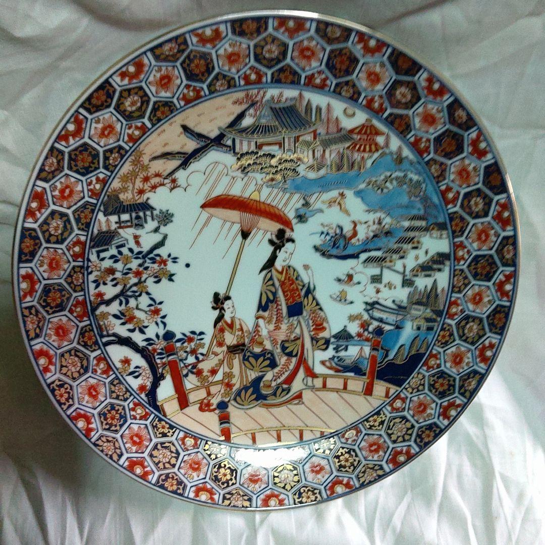 有田焼　色絵錦(金蘭)飾皿