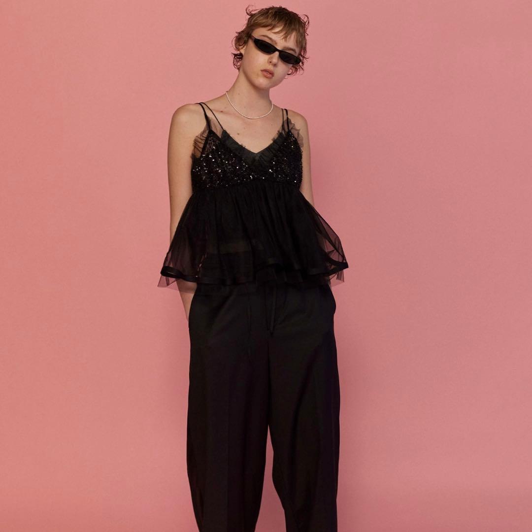 メゾンスペシャル　Shining Tiered Camisole Tunic