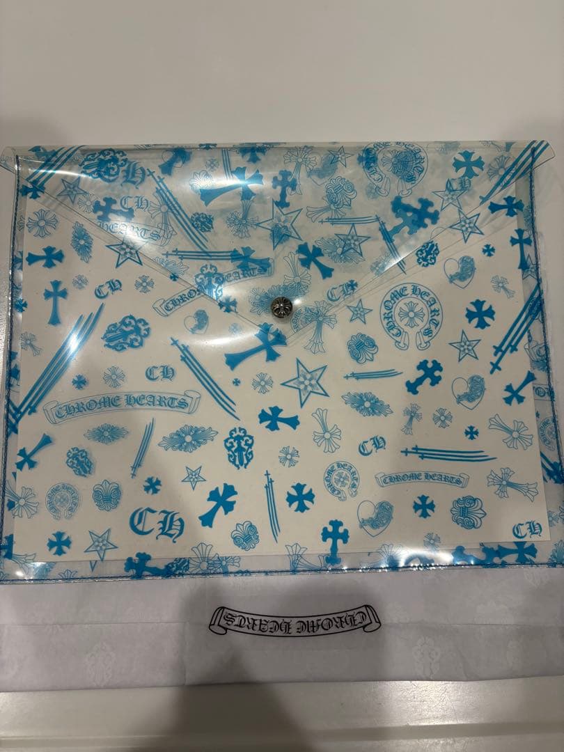 Chrome Hearts クロムハーツ シルバーボタン クリアポーチ