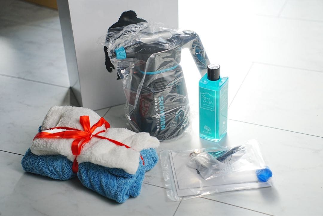 ながら洗車　スノーメンブラック『 誰でも泡洗車体験を 』フォームガン 洗車