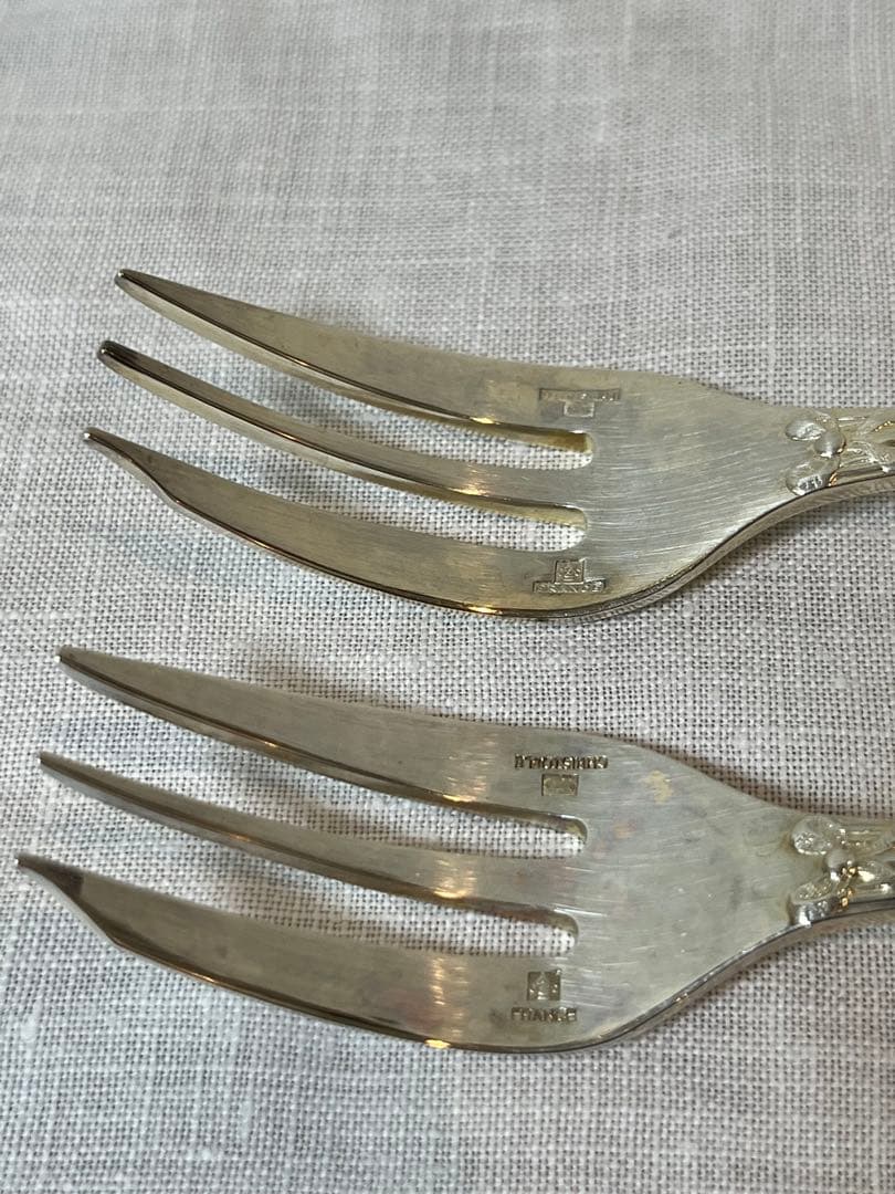 クリストフル　リュバンシルバーコーティングケーキフォーク 未使用４本