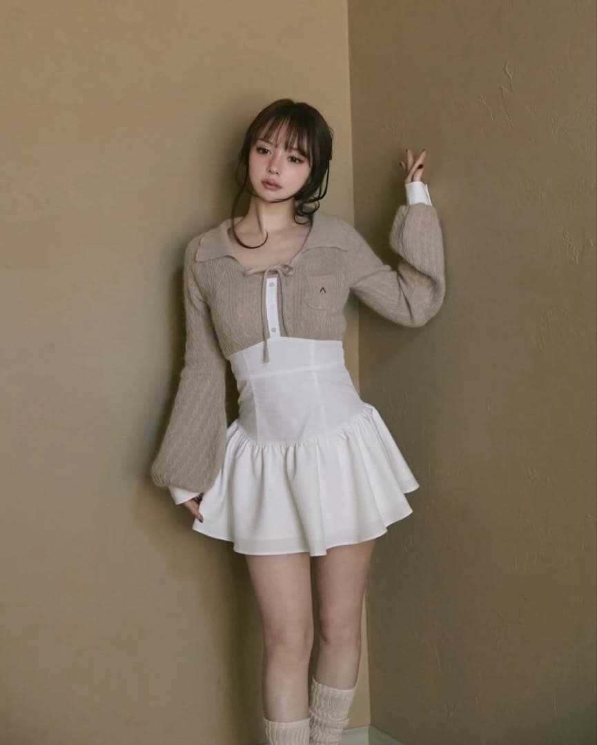 新品タグ付きandmary Tess blouse mini dress