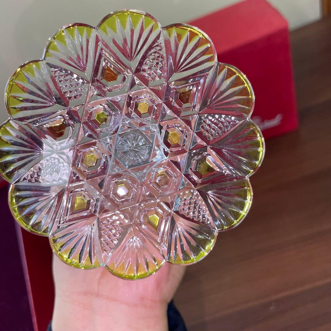 Baccarat バカラ ツァー グラス ワイングラス イエロー 27㎝ 箱付