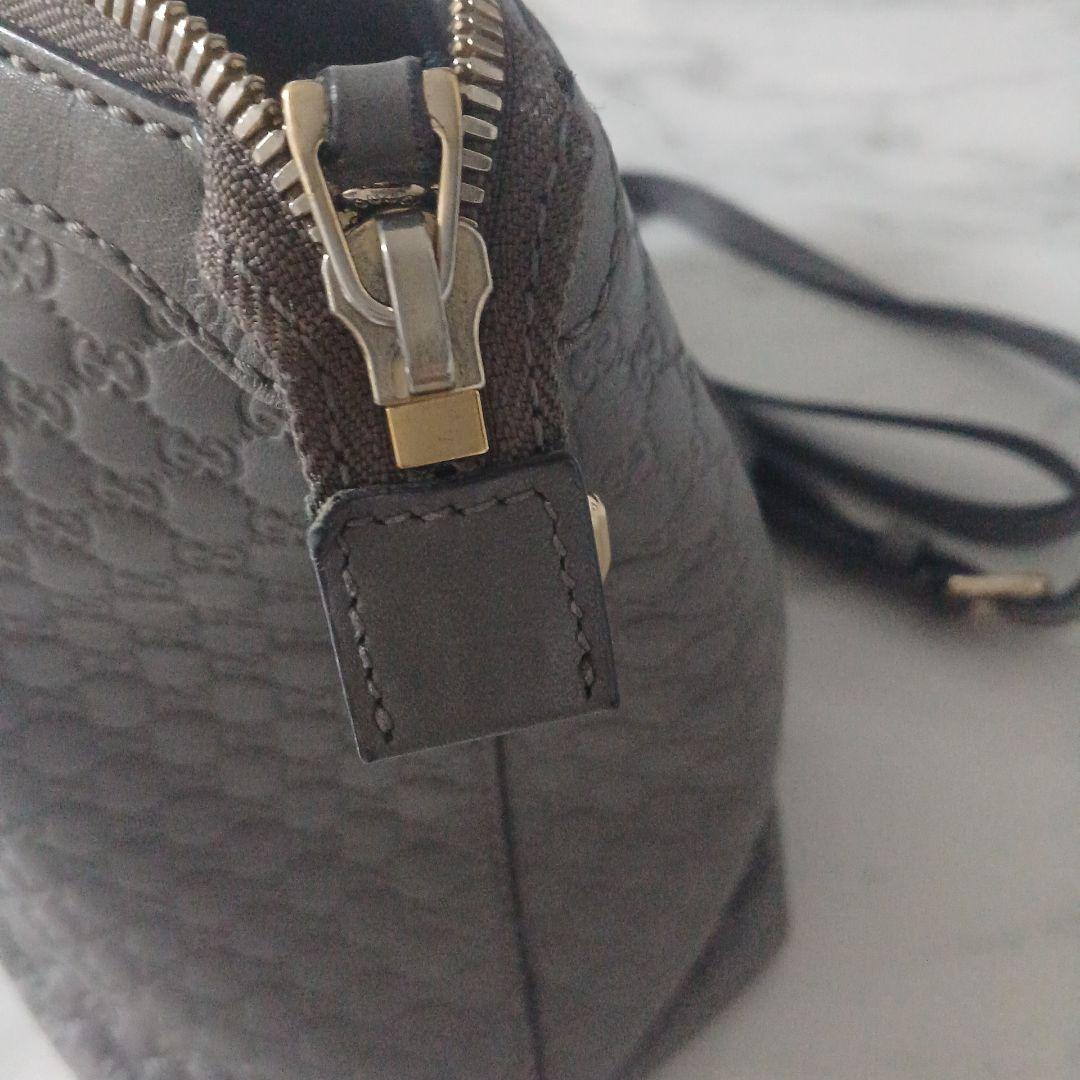 GUCCI グレー ハンドバッグ　ショルダーストラップ2way